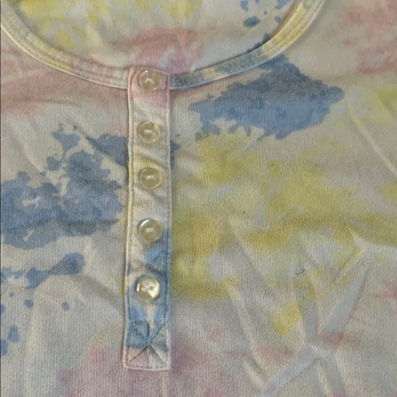 Kikit Vibrant Yellow and Pink Fitted Buttoned Tank Top And Pants Pajamas - Picture 5 of 11